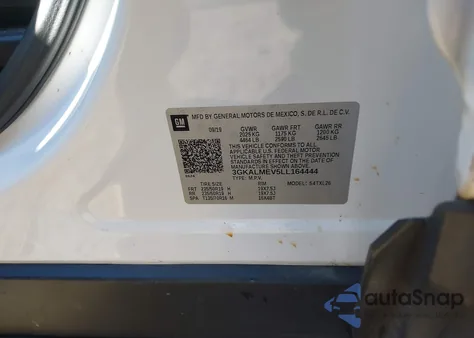 2020 GMC Terrain Fwd Sle из США, поврежденный, VIN 3GKALMEV5LL164444